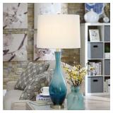 Jasmin Blue Glass 31-inch Table Lamp Retail:$122.99