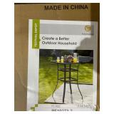 Square Metal Bar Height Outdoor Dining Table -Retail $115.99