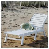 Polywood Nautical Chaise w/ Arms -Retail $329.00