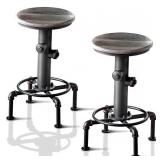 Furniture of America Cess Industrial Black Counter Stools (Set of 2) -Retail: $251.99