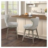 Madison Park Janet 360-Swivel Stool (Single Stool) -Retail: $279.99