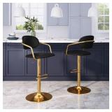 Gusto Bar Chair Black & Gold (Single) -Retail: $194.99