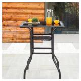 Square Metal Bar Height Outdoor Dining Table -Retail $115.99
