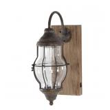DecMode Indoor 5"W, 17"H Iron Wall Sconce Brown -Retail $76.61