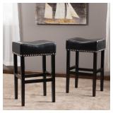 Lisette 30-inch Backless Leather Bar Stool (Set of 2) by Christopher Knight Home Retail:$294.99
