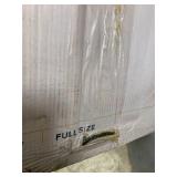 Zinus Anuar Banded Grey Upholstered Metal Headboard Full