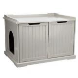 XL Wooden Litter Box Enclosure Gray Retail:$129.99