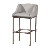Hillsdale Furniture Dillion Non-Swivel Textured Silver Bar Stool Retail:$214.09