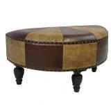 International Caravan Carmel Half-Moon Ottoman Retail:$155.49