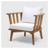 Solano Outdoor Wooden Club Chair with Cushions by Christopher Knight Home Retail:$261.08