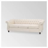 Parksley Tufted Chesterfield Fabric Sofa by Christopher Knight Home Retail:$626.99