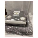 SunSmart Makayla Printed Texture Cotton Panel with Removable Total Blackout Liner, 84" x 50"