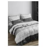 Marimekko Jurmo Duvet Cover & Sham Set, Size Full in Dark Grey