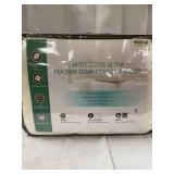 puredownÂ® Light Weight Luxury White Down Comforter Down Fiber Duvet Insert 100% Cotton Shell Down Proof,Baffle Box Stitched King/Cal King Size