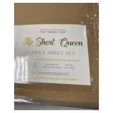 Sweet Home Collection Solid Microfiber Deep Pocket 1500 Thread Count Sheet Sets, Short Queen, Brown, 6-Pieces