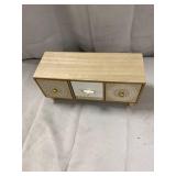 DecMode 13"W, 6"H Wood Eclectic Jewelry Box, Light Brown, 1 - Piece