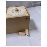 DecMode 13"W, 6"H Wood Eclectic Jewelry Box, Light Brown, 1 - Piece