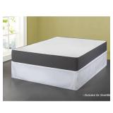 Zinus SmartBase Bed Skirt, Twin, White