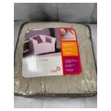 Surefit Sure Fit Piccadilly Velvet Embossed Stretch Chair Slipcover Birch 1