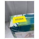 Printed Pattern 100% Cotton Peach Percale Sheet Set Exotic Fern Blue - Feather Tales