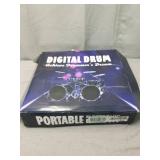 9 Pads) Electronic Drum Set with Light Up Drumsticks and Stand, Electronic Drum Pad with 5 Different Drum Kit, 10 Unique Rhythms, Bulit-in Double Speakers, Roll Up Drum Kit, Kids Drum Set
