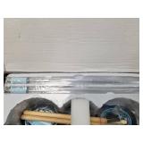 9 Pads) Electronic Drum Set with Light Up Drumsticks and Stand, Electronic Drum Pad with 5 Different Drum Kit, 10 Unique Rhythms, Bulit-in Double Speakers, Roll Up Drum Kit, Kids Drum Set