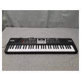 Beginner 61-Key Portable Electric Keyboard with Built-in Speakers, Digital Display, Microphone, Dual Power Supply, Recording, Adult Music Sheet Music Stand, Black, 29.9 Inch