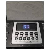 Beginner 61-Key Portable Electric Keyboard with Built-in Speakers, Digital Display, Microphone, Dual Power Supply, Recording, Adult Music Sheet Music Stand, Black, 29.9 Inch