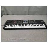 Beginner 61-Key Portable Electric Keyboard with Built-in Speakers, Digital Display, Microphone, Dual Power Supply, Recording, Adult Music Sheet Music Stand, Black, 29.9 Inch