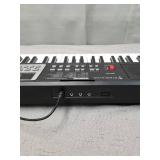 Beginner 61-Key Portable Electric Keyboard with Built-in Speakers, Digital Display, Microphone, Dual Power Supply, Recording, Adult Music Sheet Music Stand, Black, 29.9 Inch