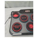 ODIKALA Portable Drums, Tabletop Drum Set, 7 Pad Digital Drum Kit with Manual Mode/Bluetooth, Touch Sensitivity, Rechargable Electronic Drum Set, Electric Drum Pads, LED Display Drum Machine