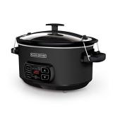 BLACK+DECKER 7-Quart Digital Slow Cooker with Chalkboard Surface, Slate, SCD4007