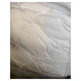 Sealy Luxury Cotton Fitted Sheets Mattress Pad, Queen, White