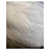 Sealy Luxury Cotton Fitted Sheets Mattress Pad, Queen, White