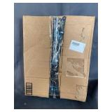 DUAL SIDED BLACK HANGER JEWELRY ORGANIZER WITH STRAPS AND POUCHES