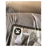 Modern Threads Beck Garment Washed 4-Piece Super Soft Comforter Set, King, Grey