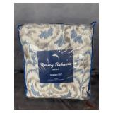 Tommy Bahama Cape Verde Smoke Reversible 3-Piece King Quilt Set Bedding
