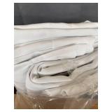 NICETOWN 100% BLACKOUT WHITE CURTAINS SET OF 2