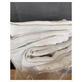 NICETOWN 100% BLACKOUT WHITE CURTAINS SET OF 2