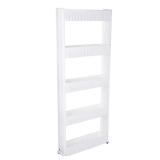 Lavish Mobile Shelving Unit Organizer with 5 Large Storage Baskets, Slim Slide Out Pantry Storage Rack for Narrow Spaces by Everyday Home
