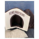 SMALL INDOOR DOG HOUSE WITH PILLOW