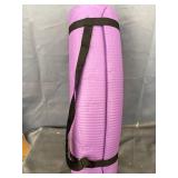 PURPLE YOGA MAT WITH HANDLE STRAPS
