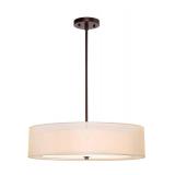 CO-Z 3 Light Double Drum Pendant Light, 20" Antique Bronze Convertible Semi-Flush Mount Drum Ceiling Light Fixture for Kitchen Island Dining Table Bedroom Entry Bar, Modern Hanging Lights Chandelier