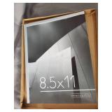 Americanflat 8.5x11 Picture Frame in Silver with Shatter Resistant Glass - Horizontal and Vertical Formats for Wall and Tabletop