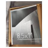 Americanflat 8.5x11 Picture Frame in Silver with Shatter Resistant Glass - Horizontal and Vertical Formats for Wall and Tabletop