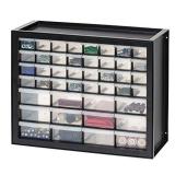 IRIS USA 44 Drawer Parts and Hardware Cabinet, Black