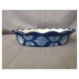Wisenvoy Pie Pan Ceramic Pie Dish Blue Pie Plate Porcelain Deep Dish Pie Pan Non-Stick Pie Pans