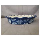 Wisenvoy Pie Pan Ceramic Pie Dish Blue Pie Plate Porcelain Deep Dish Pie Pan Non-Stick Pie Pans