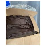 FurHaven Pet Dog Bed Memory Foam Faux Fleece & Chenille Couch Sofa-Style Pet Bed for Dogs & Cats, Coffee, Large