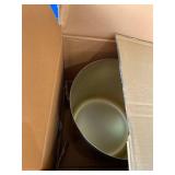 Serene Spaces Living Tall Gold Planter with Detachable Metal Stand, Decorative Indoor Planter Pot, Flower Pots Stand for Living Room, Kitchen, Office, Measures 24" Tall and 9.25" Diameter